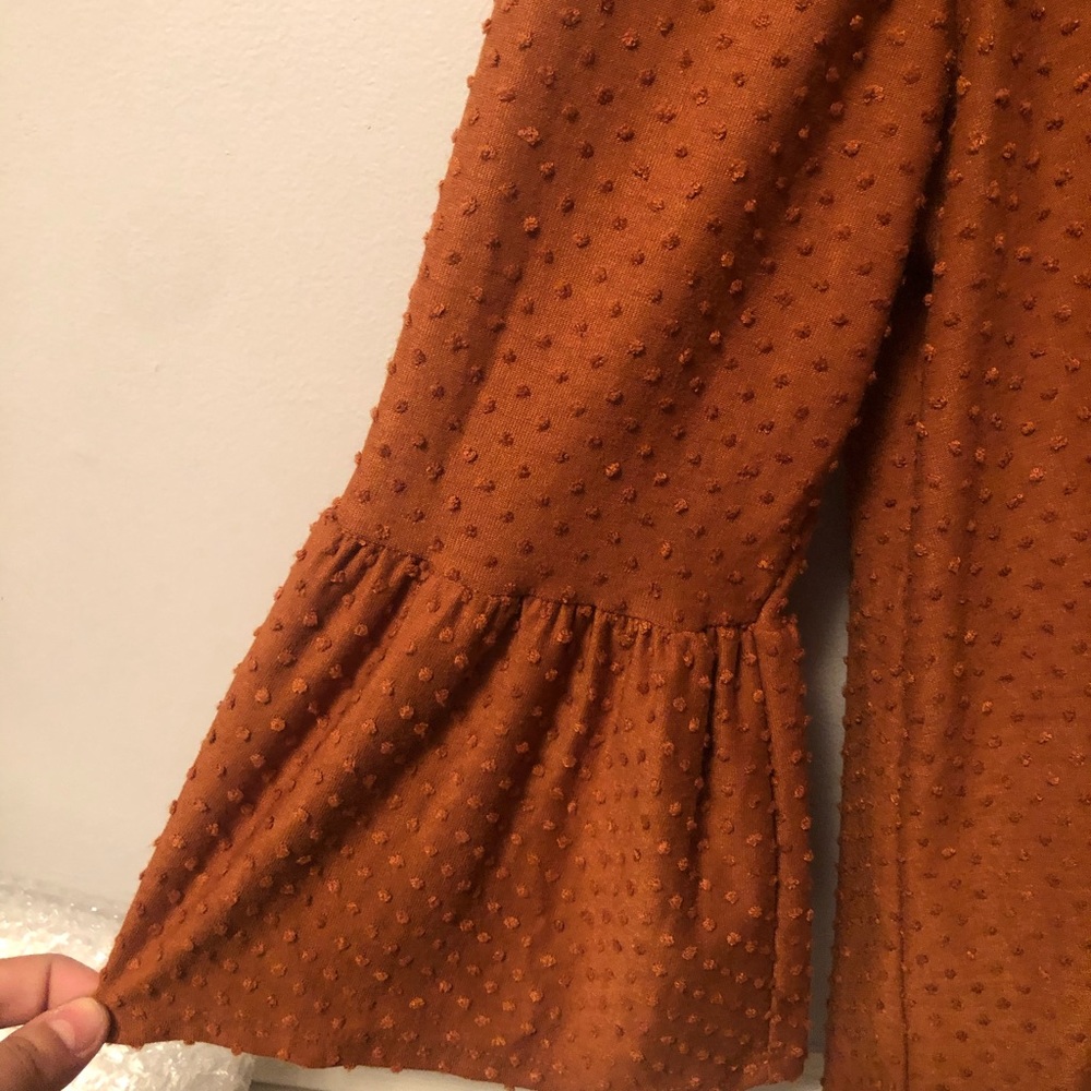 W5 Rust Textured Blouse - Picture 3 of 5